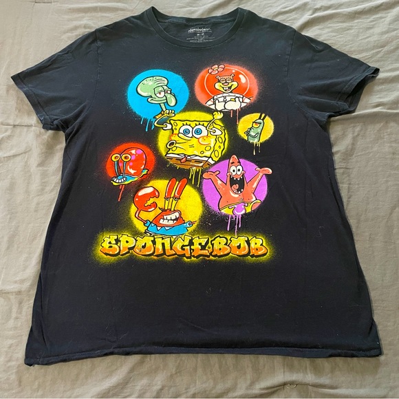 💖4 for $24💖 Spongebob men’s t-shirt sz medium - Picture 1 of 7